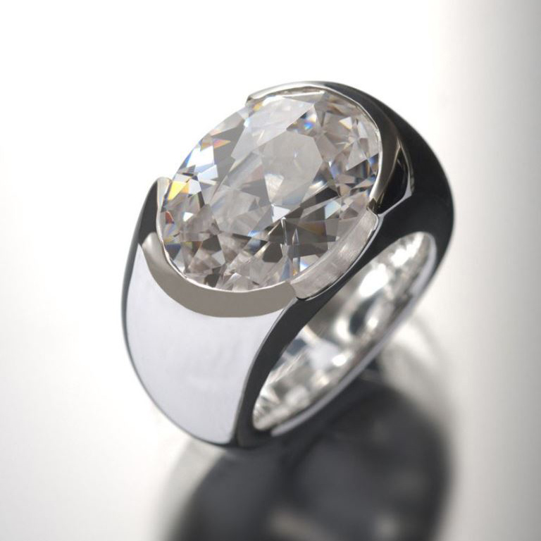 Grosse Jewels Schmuck grosse 02 Damenring mit Bergkristall Roma