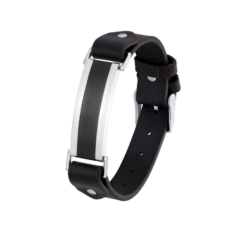 Armband Leder Edelstahl