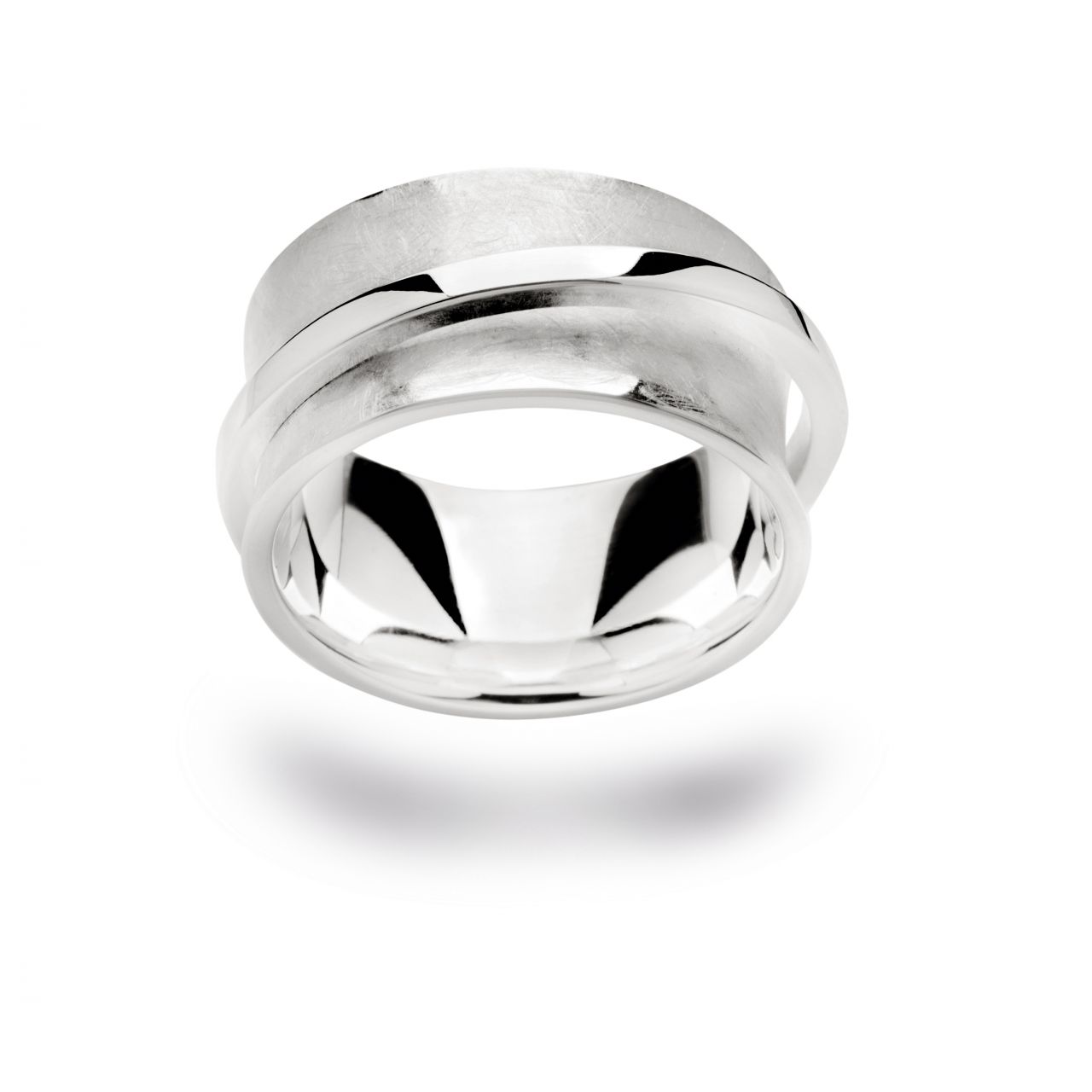 Bastian Damenring Silber mit beweglichem Ring außen
