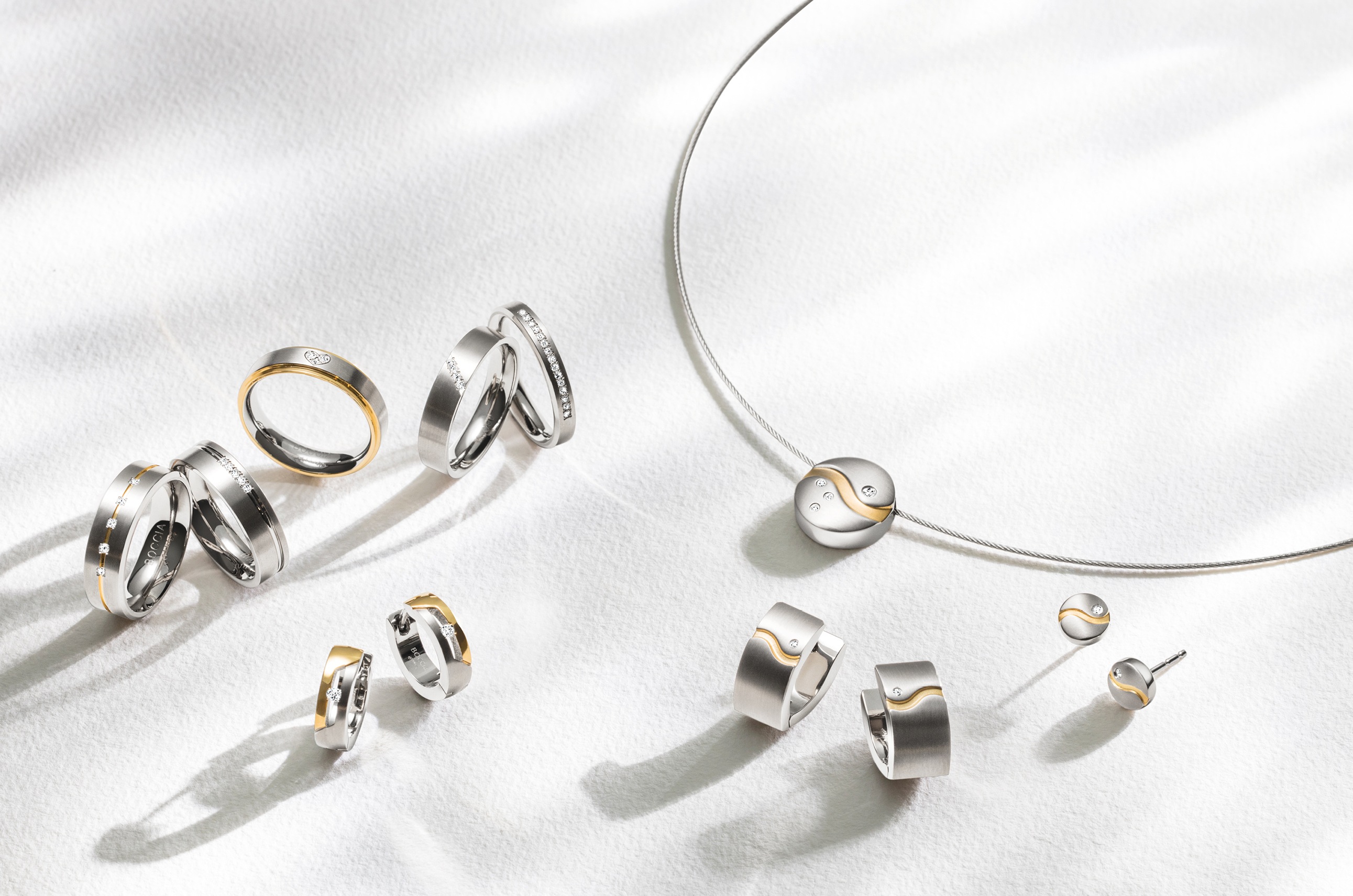 Boccia Schmuck Titan mit Diamanten